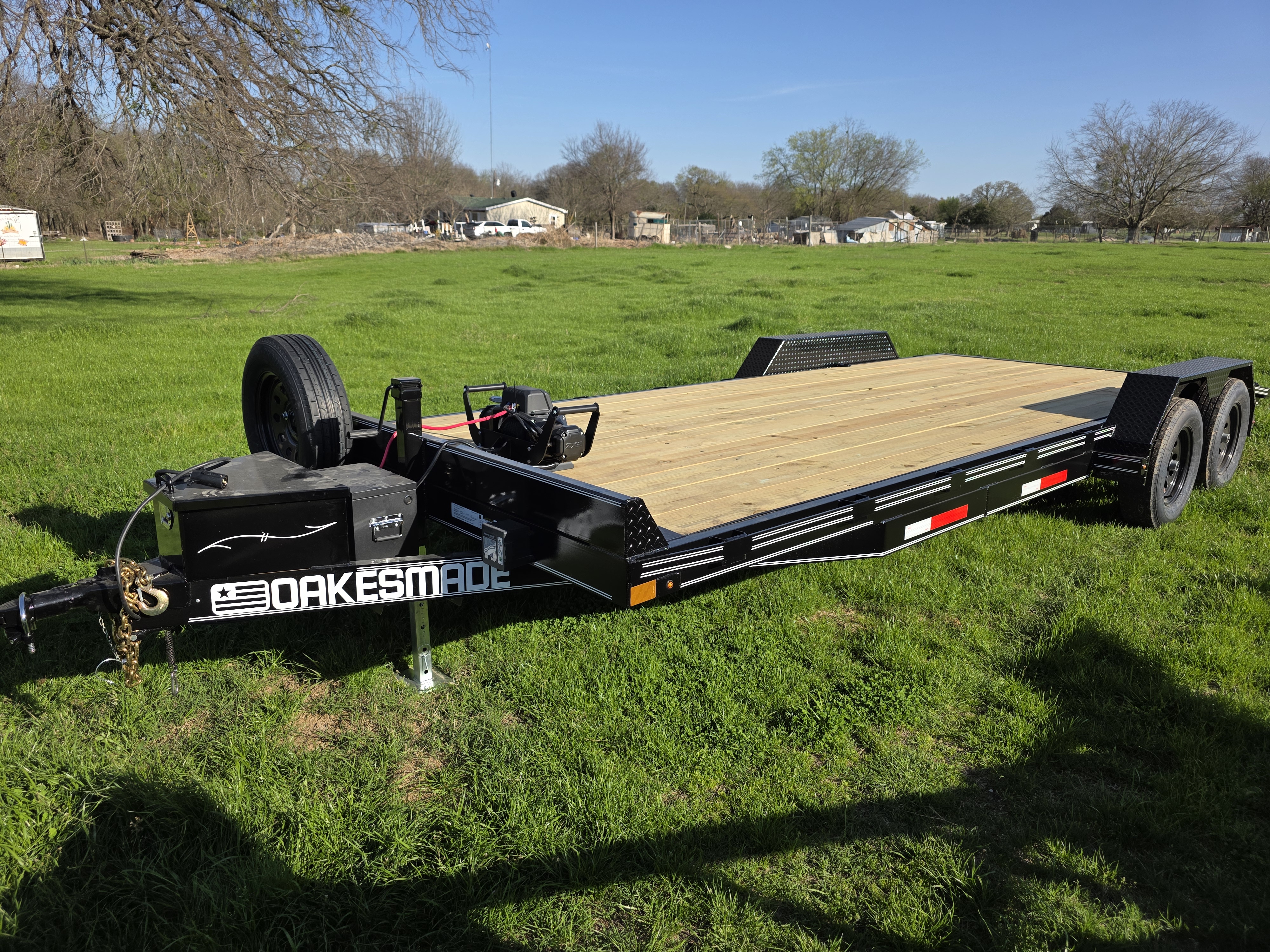 20' Oakesmade Car Hauler front view